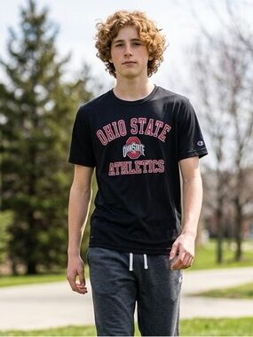 NWOT Unisex Black Short Sleeve Ohio State University Tee Shirt Buckeyes- Size XL